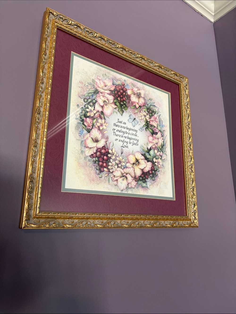 Home Interiors Gods Love Framed Wall Art